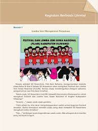 Kunci jawaban buku tematik kelas 5 tema 9 kurikulum 2013 edisi revisi. Lomba Seni Mempererat Persatuan Hal 186 187