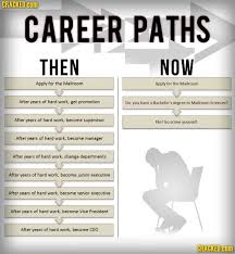 A Successful Career Path Then Vs Now Chart Career Path Career Job Humor