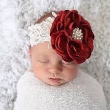 Fascia rossa per bambini, fascia couture, fascia neonato, fasce per  bambini, fascia per ragazza del fiore, fascia per capelli di Natale,  fiocchi per capelli di Natale, fiocchi per bambini