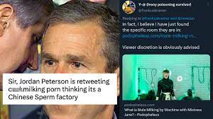 Jordan Peterson's Chinese Sperm Factory Milking Tweet | Know Your Meme
