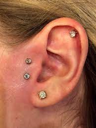 Side Burn Surface Piercing With The Surface Barbell From Industrial Strength Cool Piercings Piercing Body Piercings