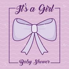 Design your purple baby shower invitations with zazzle! Baby Shower Design With Its A Girl Concept With Bow Icon Over Royalty Free Cliparts Vectors And Stock Illustration Image 112081986
