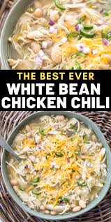 Slow Cooker White Bean Chicken Chili In 2020 White Bean Chicken Chili Slow Cooker Slow Cooker Chicken Chili White Bean Chicken Chili