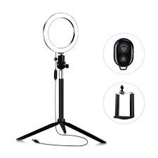 14 5cm 3200k 5600k Bi Color Dimmable Beauty Light Set Ring Video Light 5w Equipped With Ball Head With Tabletop Tripod Selfie Stick Phone Holder Phone Remote Control For Live Streaming Makeup Video Walmart Com
