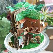 tree house finished book ドールハウス 豆本 ドール