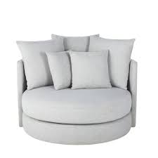 Divanetto 2 posti maison du monde : Divano Rotondo A 2 Posti Grigio Dita Maisons Du Monde