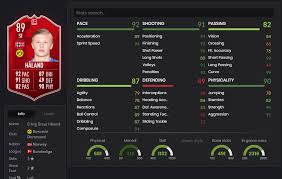 Dortmund st erling haaland has had a great year in the bundesliga so far, scoring 10 goals and two assists in eight games as of december 18. Erling Haaland Fifa 21 Potm