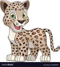 Funny Little Leopard Royalty Free Vector Image Leopard Drawing Cartoons Vector Cartoon Butterfly