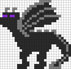 Minecraft Ender Dragon Kandi Pattern Minecraft Beads Minecraft Perler Minecraft Quilt