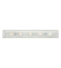 Led vanity light from home decorators collection offers a clean transitional design to complement any decor. Hinkley 5615bn Duet 5 Light 36 Inch Brushed Nickel Bath Vanity Wall Light In White Linen And Rain G9 Clear Rain Glass