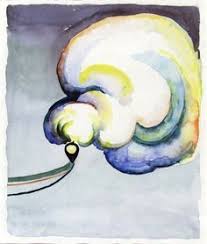 Georgia O Keeffe Train Coming In Canyon Texas 1918 Watercolor On Paper 12 X 9 Inches Amoa Per Georgia Okeefe Georgia O Keeffe Paintings Georgia O Keeffe