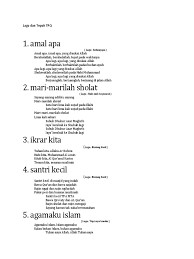 Sosok aku dalam lirik lagu ini menyampaikan nilai kejujuran tentang Lagu Dan Tepuk Tpq Pdf