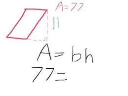 Multiply the length of the base × height b a s e × h e i g h t, and express the answer in square units. Finding The Base Of A Parallelogram Youtube
