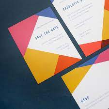 Tesselate Digital Printing Wedding Invitations Printing Wedding Invitations Geometric Wedding Invitation Geometric Invitations