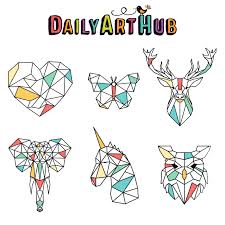 Download Geometric Animals Clip Art Set Daily Art Hub Free Clip Art Everyday