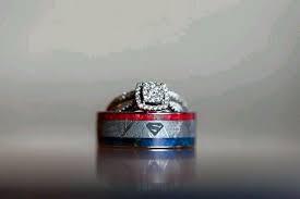 Superman Wedding Ring Set Yes Please Superman Wedding Superhero Wedding Groom Ring