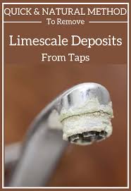 remove limescale deposits from taps