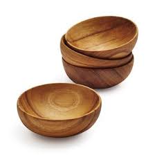 Teak Pinch Bowls Set Of 4 Sur La Table In 2020 Pinch Bowls Teak Wood Bowls Wood Bowls