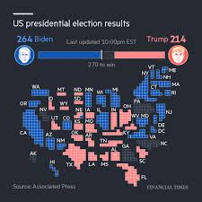 Financial Times Here S Where The Us Election Stands Joe Biden Has Won Wisconsin And Michigan He Is Now One State Short Of Victory Georgia Nevada Pennsylvania And North Carolina Have Yet