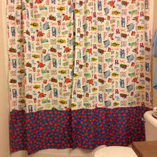 Dr Seuss Shower Curtain I Made For My Boys Bathroom Boys Bathroom Bathroom Update Shower Curtain