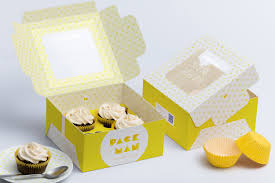 Four Cupcake Box And Dish Mockup Desain Kemasan Kemasan Desain