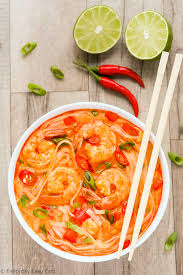 Toss them in 1 tbsp olive oil and a bit of salt + pepper. Thai Spicy Shrimp Noodle Soup Easy One Pot Recipe Everyday Easy Eats