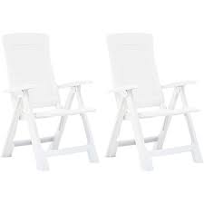 Si vous cherchez d'autres modèles de la gamme, consultez sur la page chaise et table de jardin. Chaises Inclinables De Jardin Plastique 2 Pcs Blanc
