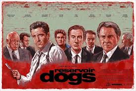 Fan Art vs Collage … Reservoir Dogs (1992). This was the first Tarantino  film I ever saw. Superb cast, great script and engaging storyline, all with  the Tarantino "touch"; a delicious slice