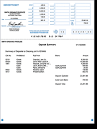 For example, cash and checks go in different sections, and getting cash back some automated teller machines (atms) allow you to make deposits. Bank Deposit Slips Order Business Deposit Slips For Quickbooks