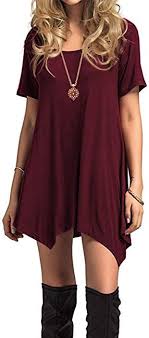 Black And Red T Shirt Dress Century Star Womens Short Sleeve T Shirt Dress Casual Loose Tunic Dress Cute Swing T Shirt Dress For Women Flowy Dress Casual Casual Dresses Shirt Dress Summer