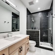 See how it worked in this tiny bathroom makeover. 75 Beautiful Black Tile Bathroom Pictures Ideas May 2021 Houzz