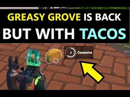 Each week brings a different focus, so it's worth checking in each time to see what each. Fortnite Greasy Grove Rift Zone New Foraged Tacos Item And Greasy Grove Dance Fortnite Patch 10 30 Youtube