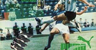 Argentina S Diego Maradona In Puma Football Boots Advert In 1986 Puma Football Boots Diego Maradona Football Boots