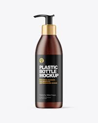 Download Frosted Amber Cosmetic Bottle With Pump Mockup Exclusive Mockups
