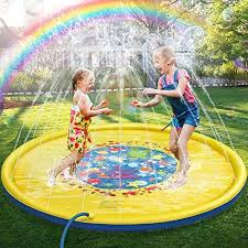 Jojoin Version Amelioree 68 Tapis Enfant De Jet D Eau Durable Pvc Tapis De Pulverisation D Eclaboussure D Ea Piscine Pour Enfant Tapis Enfant Piscines En Kit