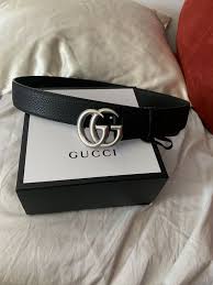 Black And Silver Gucci Belt Gucci Silver Gg Black Leather Belt In 2020 Silver Gucci Belt Gucci Belt Black Gucci Belt