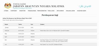 Sistem penyata gaji angkatan tentera malaysia. Jadual Gaji Penjawat Awam 2021 Satu Tarikh Gaji Untuk Semua Negeri