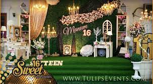 Huge sale on birthday decorations for sweet 16 now on. Sweet 16 Outdoor Theme Party Tulips Event Management