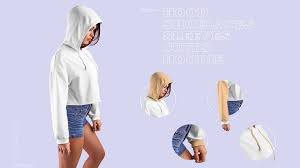 Women Crop Top Hoodie Mockup In 2020 Crop Top Hoodie Crop Tops Women Hoodie Mockup