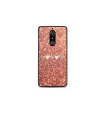 silicone Wiko View XL - Paillettes coeur