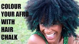 We went to an art shop~ and after years i touched coal chalks again! How To Colour Natural Afro Hair With Hair Chalk Youtube