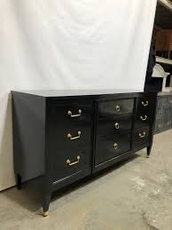 Check Out This Dresser We Just Did For Our Showroom It S Stunning We Painted It In High Gloss Blac Black Painted Furniture Furniture Transitional Furniture