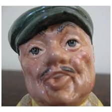 Royal Doulton Doultonville Major Green The Golfer Toby Jug D6740