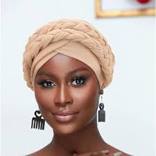 Turbans for Women African Pre-Tied Head Scarf for Women's Hair Wraps Cover  Beanie Cap Cancer Chemo Headwear for Women, 1 Pack Double Twisted Braid: ...