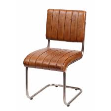 Shop our chairs with metal frame selection from the world's finest dealers on 1stdibs. Distressed Tan Brown Ribbed Leather Dining Chair With Metal Frame