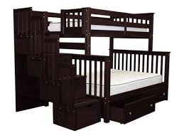 Secure safety rails for upper bunk. Dark Cherry Bedz King Bk161el Dark Cherry Bunk Bed Twin Over Twin Home Kitchen Kolenik Furniture