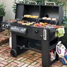 Camplux propane gas griddle, flat top gas grill and griddle combo, 22,000 btu outdoor griddle 2 burner with 20 lb connector, black windproof lid, perfect for camping cooking and backyard bbq. Grill Half Gas Half Charcoal Gas And Charcoal Grill Gas Grill Gas Barbecue Grill
