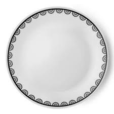 Black And White Dinner Plates Livingware Lace 10 25 Plate Black White Corelle Dinnerware Plates Dinner Plates