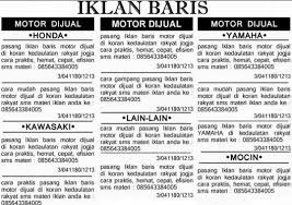Iklan Baris Pengertian Ciri Jenis Dan Contohnya Lengkap