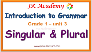 In english, a singular noun usually has no nouns which have only a plural form include the following: Singular And Plural Nouns For Kids English Grammar Grade 1 Class 1 Std 1 Youtube